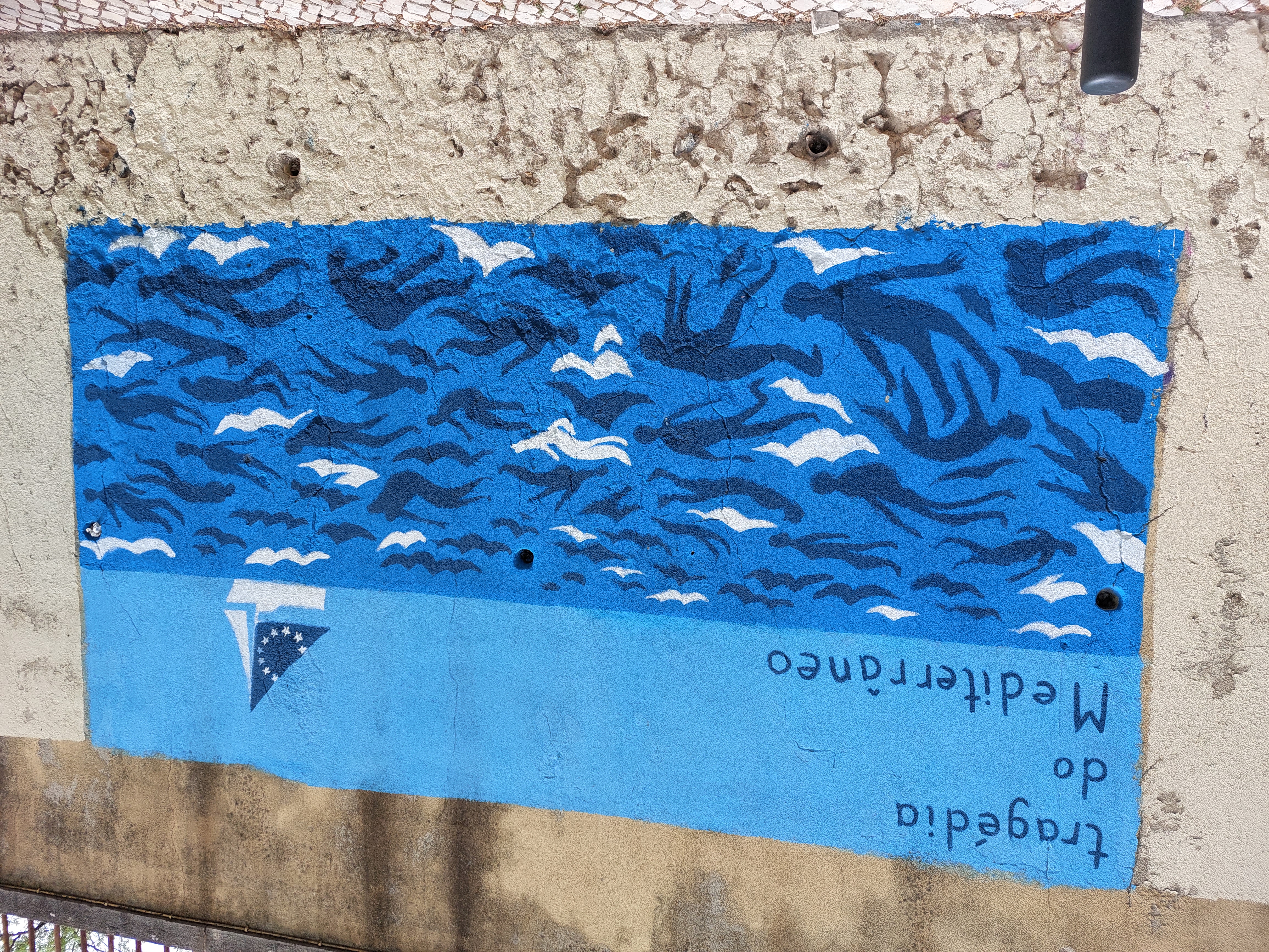 The tragedy of the Meditarrean in EU colours Image