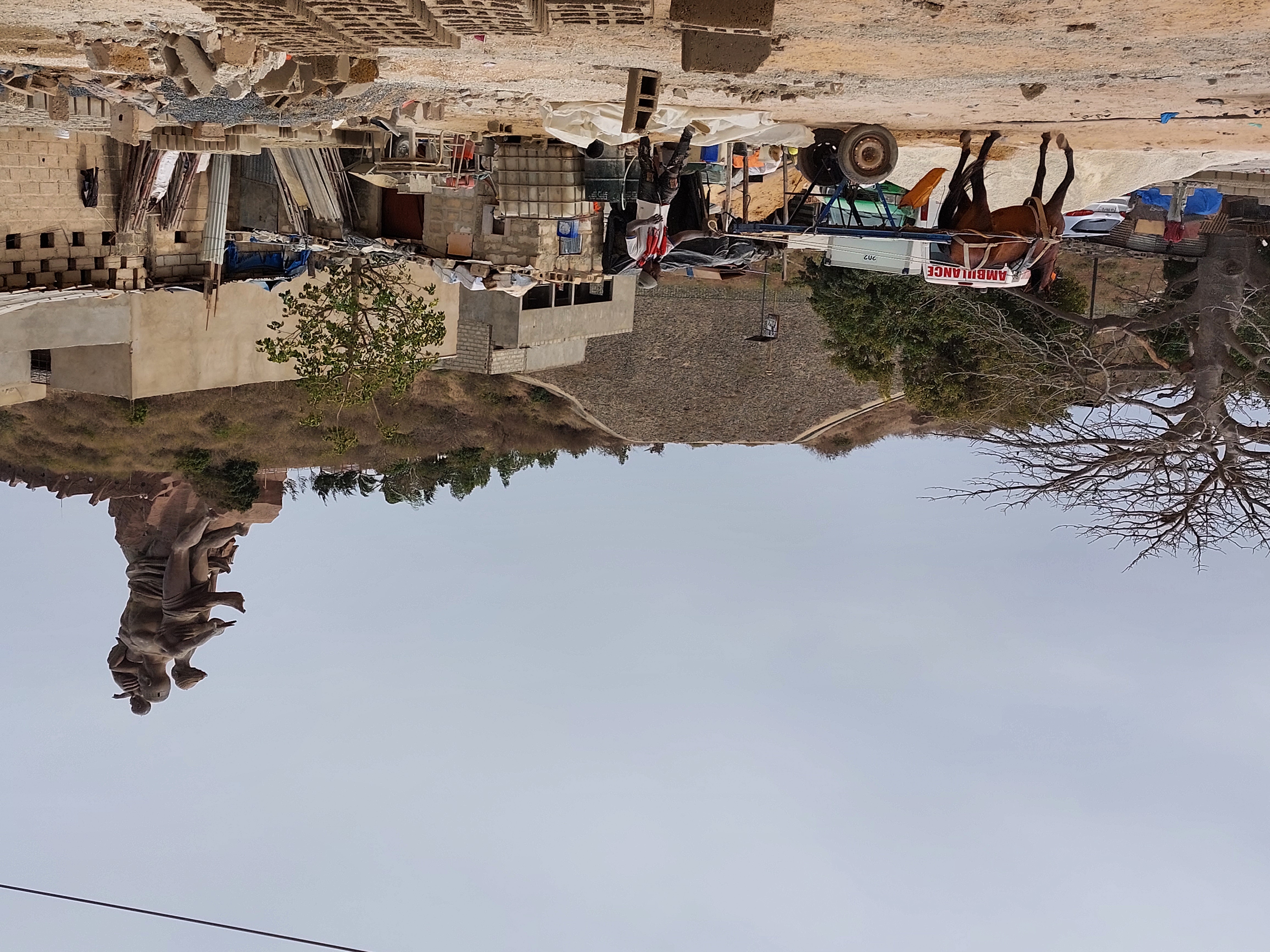 The symbol of Renaissance accompanied by the need of opportunities in the home country (seen in Ouakam,Senegal) Image