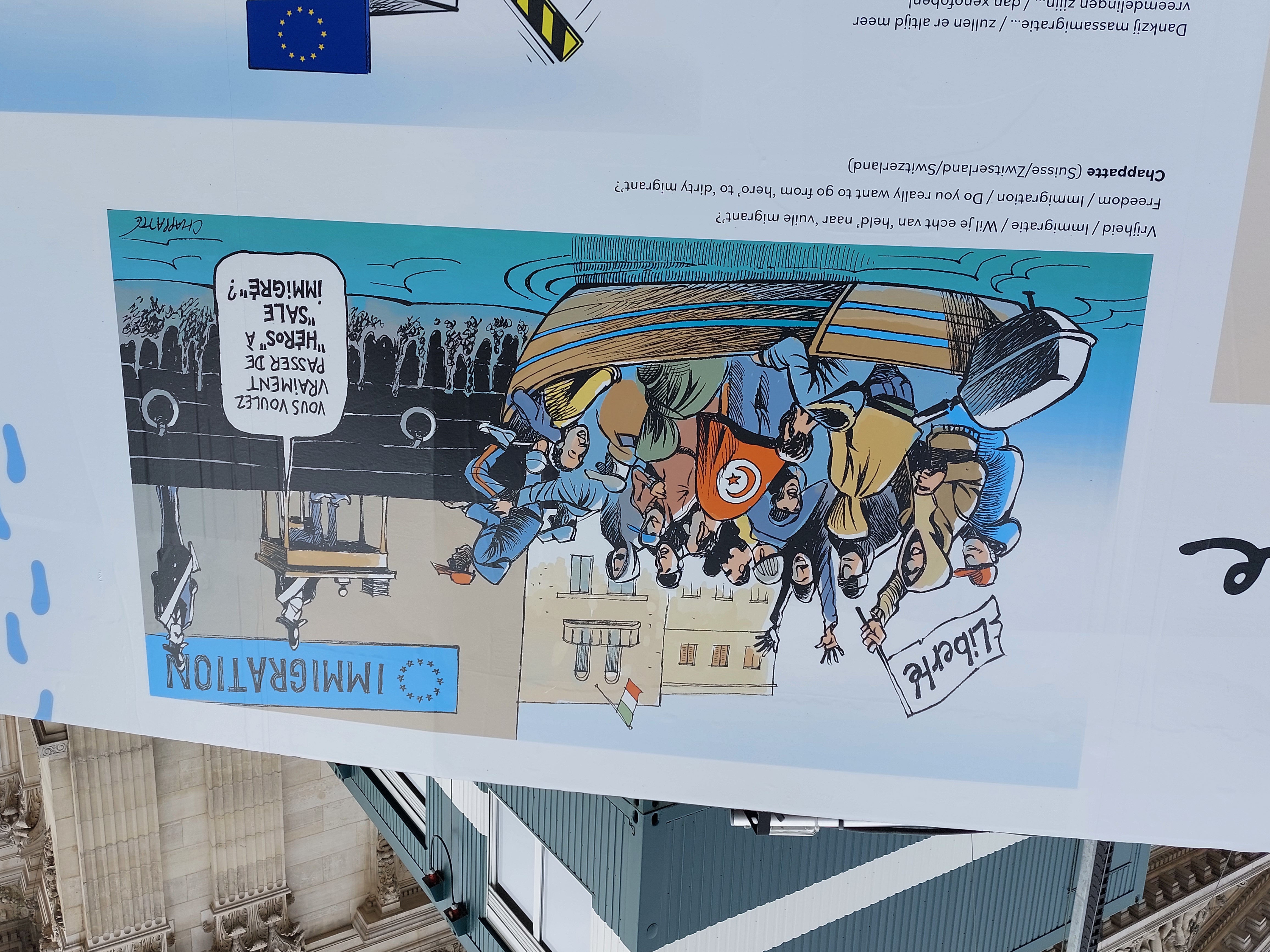 From 'hero' to zero: cartoon open air exhibition in Brussels (by Zapatte) Image